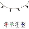 Silver Radiant Anklet (Black)