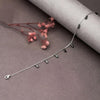 Silver Radiant Anklet (Black)