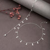 Silver Radiant Pair of Anklets (White)