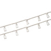 Silver Radiant Pair of Anklets (White)