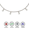 Silver Radiant Anklet (White)