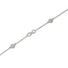 Silver Curved Infinity Anklet