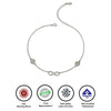 Silver Curved Infinity Anklet