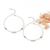 Silver Curved Infinity Pair of Anklets