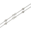 Silver Curved Infinity Pair of Anklets