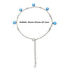 Silver Blue Evil Eye Anklet