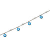 Silver Blue Evil Eye Anklet