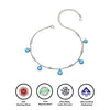 Silver Blue Evil Eye Anklet
