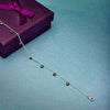 Silver Royal Crystal Anklet (Black)