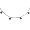 Silver Royal Crystal Anklet (Black)