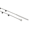 Silver Royal Crystal Anklet (Black)