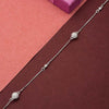 Silver Round Orb Anklet
