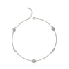Silver Round Orb Anklet