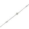 Silver Round Orb Anklet