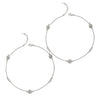 Silver Round Orb Pair of Anklets