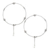 Silver Round Orb Pair of Anklets