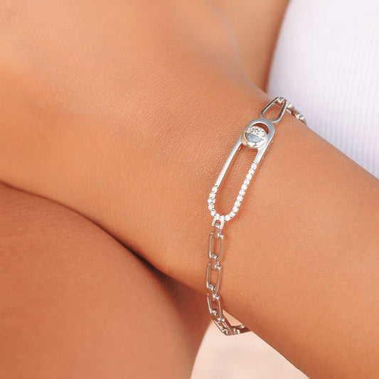 Silver Flash-Pin Bracelet