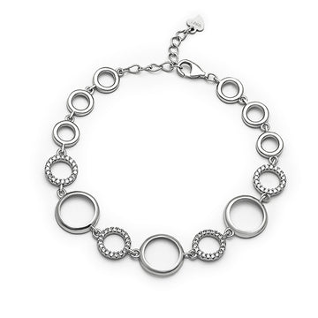 Silver Circled Shine Bracelet