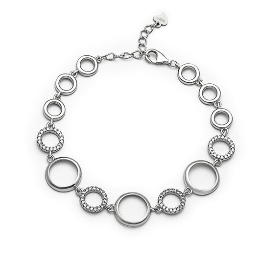 Silver Circled Shine Bracelet