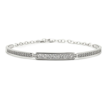 Silver Crystal Femme Bracelet