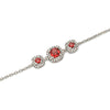 Silver Red Royalty Bracelet
