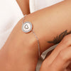 Silver Dainty Heart Bracelet (MOP)