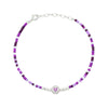 Silver Purple Heart Twinkle Bracelet