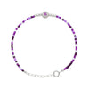Silver Purple Heart Twinkle Bracelet