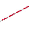 Silver Red Twinkle Bracelet