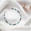Silver Teal Blue Twinkle Bracelet