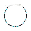 Silver Teal Blue Twinkle Bracelet