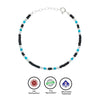 Silver Teal Blue Twinkle Bracelet