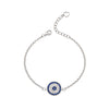 Silver Centre Evil Eye Bracelet