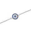 Silver Centre Evil Eye Bracelet