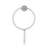 Silver Centre Evil Eye Bracelet