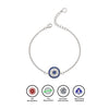Silver Centre Evil Eye Bracelet