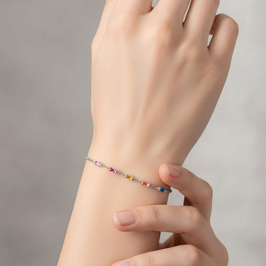 Silver Multicolor Bracelet