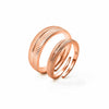 Rose Gold Love Path Couple Rings