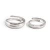 Silver Love Band Couple Rings