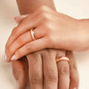 Rose Gold Love Band Couple Rings