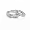Silver Modern Love Couple Rings