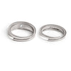Silver Modern Love Couple Rings