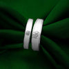 Silver Modern Love Couple Rings