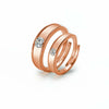 Rose Gold Modern Love Couple Rings