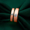 Rose Gold Modern Love Couple Rings
