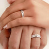 Silver Young Love Couple Rings