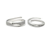 Silver Forever Linked Couple Rings