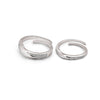 Silver Forever Linked Couple Rings