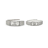 Silver Embraced Couple Rings