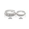 Silver Embraced Couple Rings